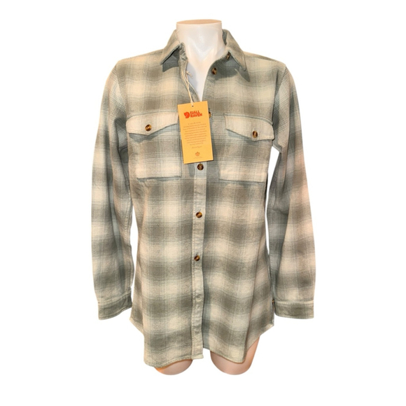 Fjallraven Tops - Women's Fjallraven Plaid Button Down Shirt S Green White h19